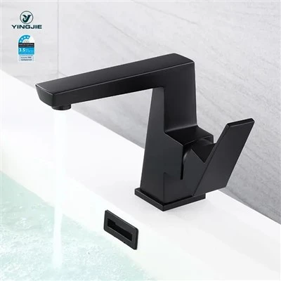 Keran Kamar Mandi Modern Lubang Tunggal Hitam