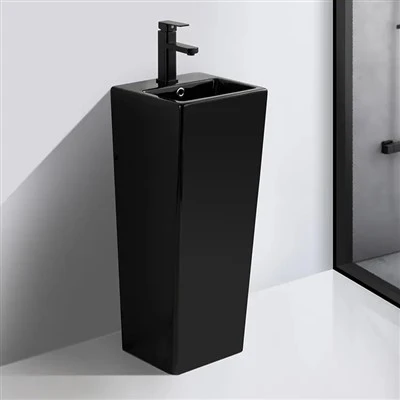 Grosir Wastafel Berdiri Bebas Matt Black